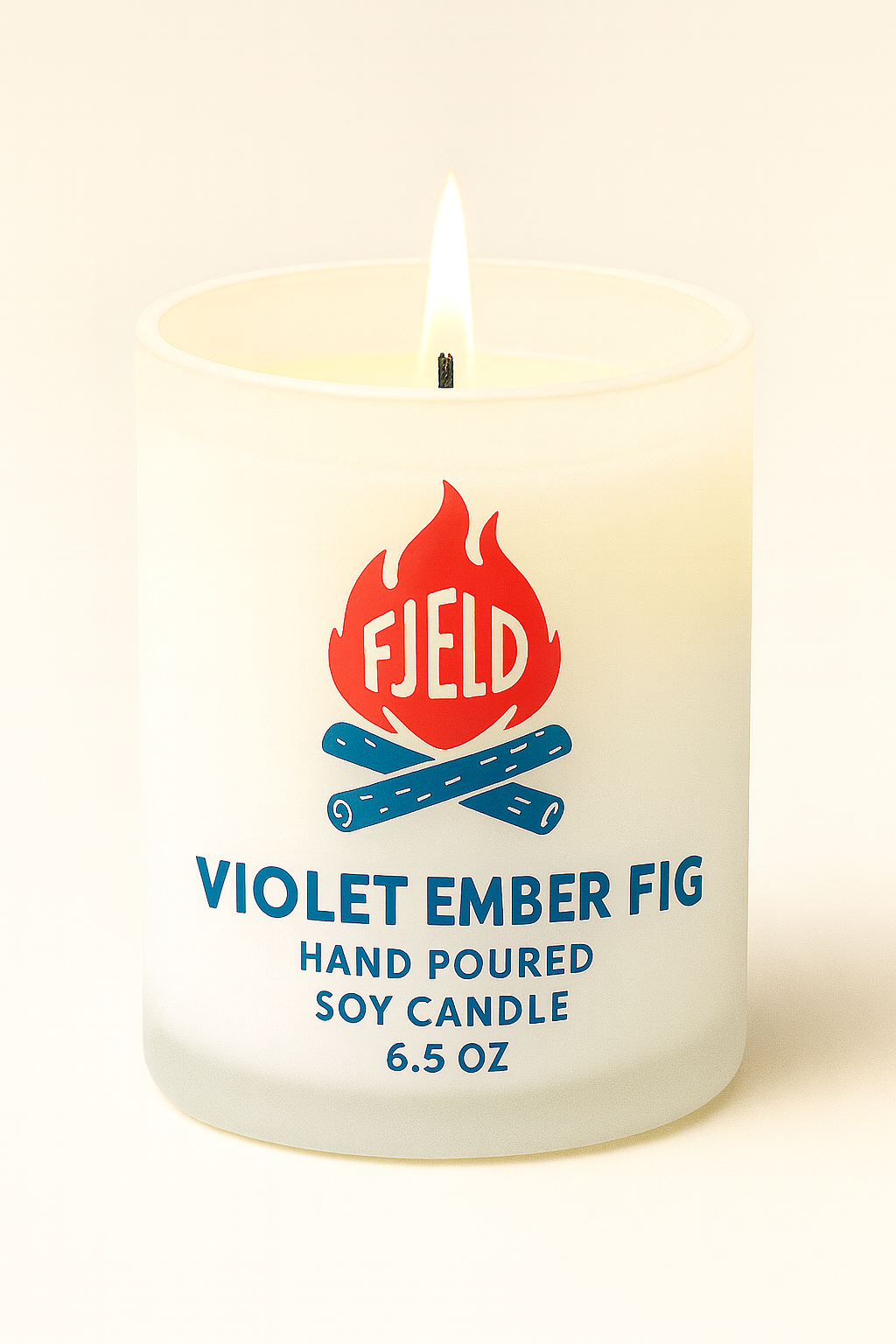 FJELD White Glass Soy Candle — 6.5 oz