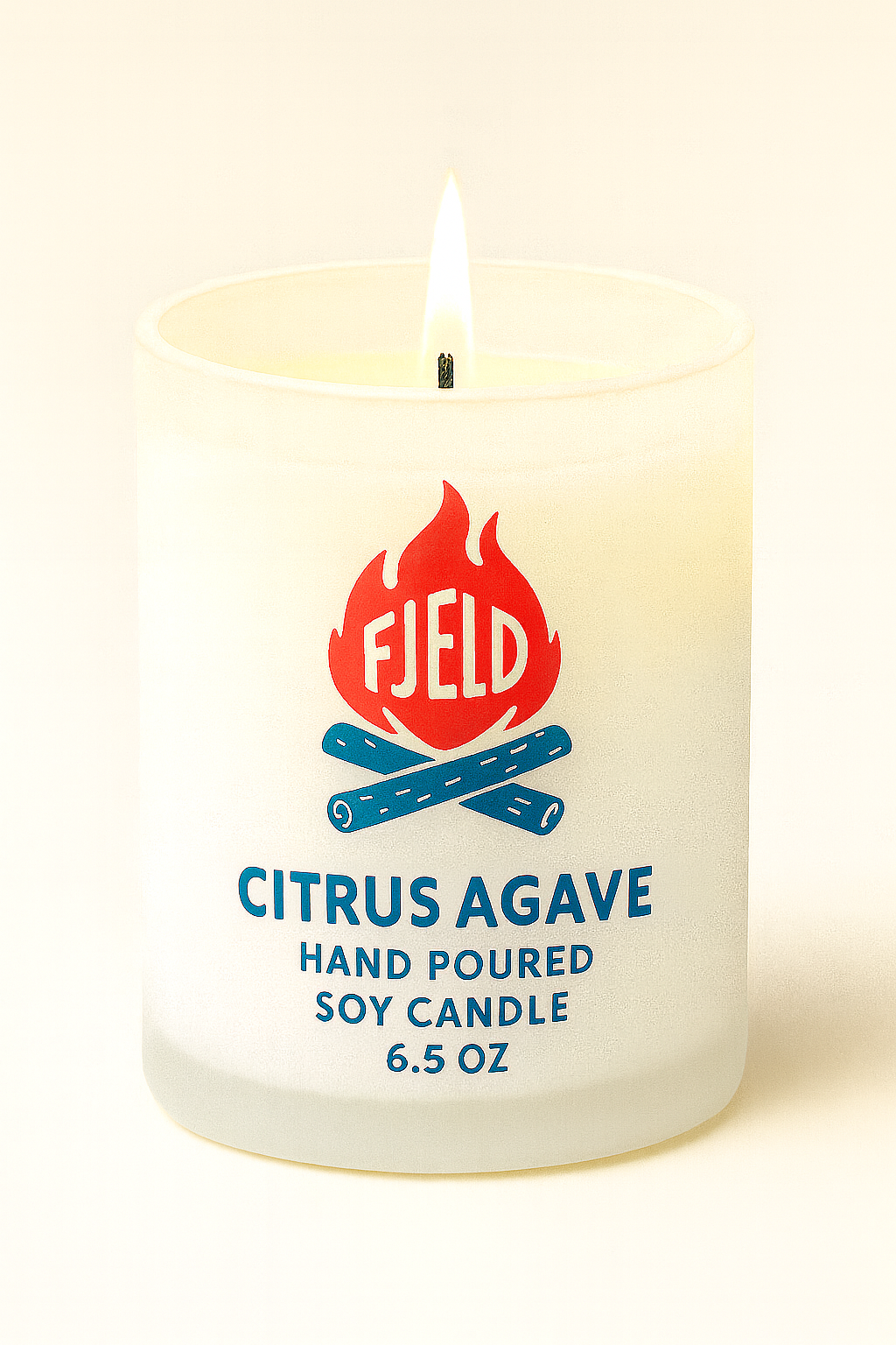 FJELD White Glass Soy Candle — 6.5 oz