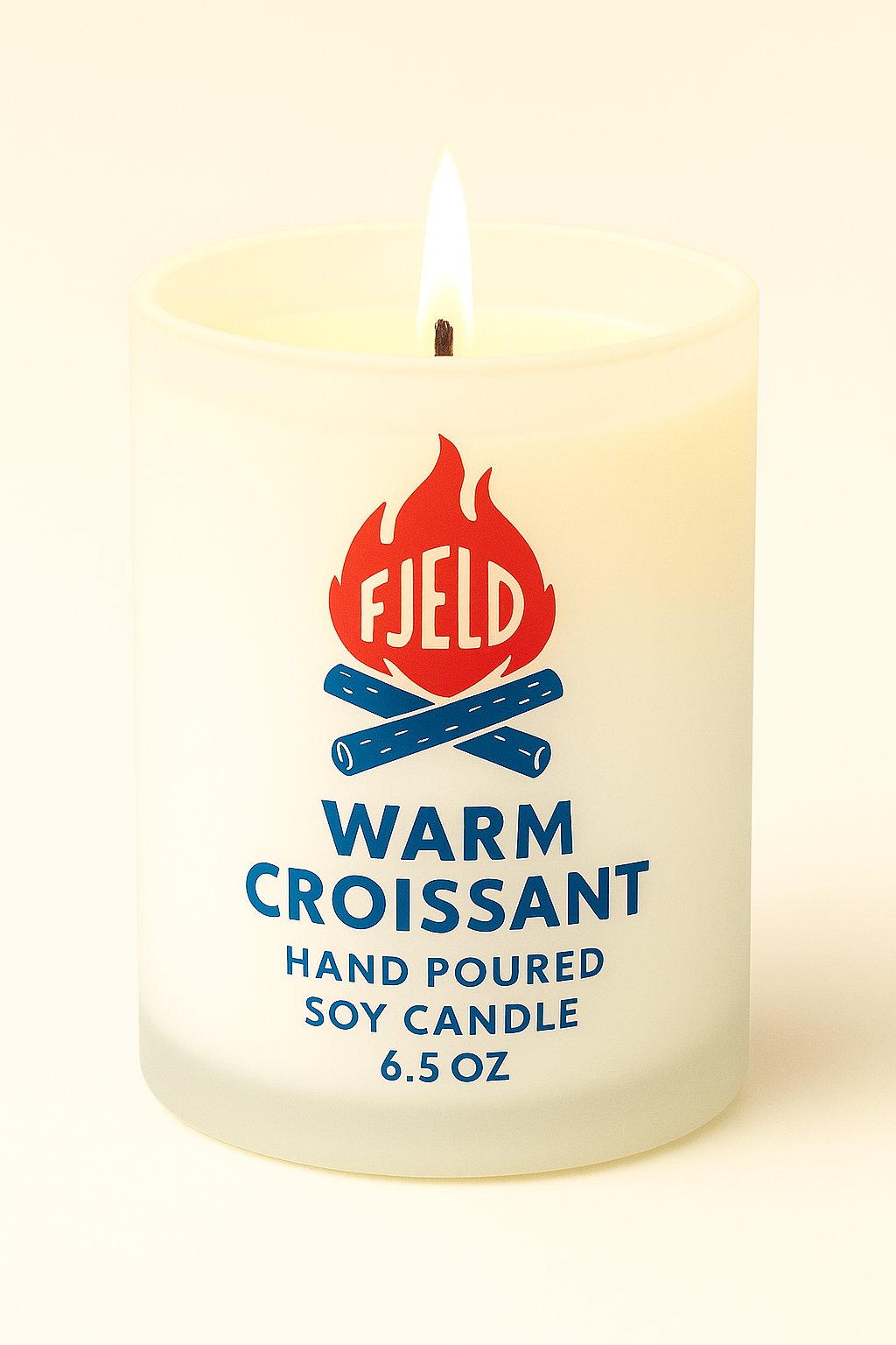 FJELD White Glass Soy Candle — 6.5 oz
