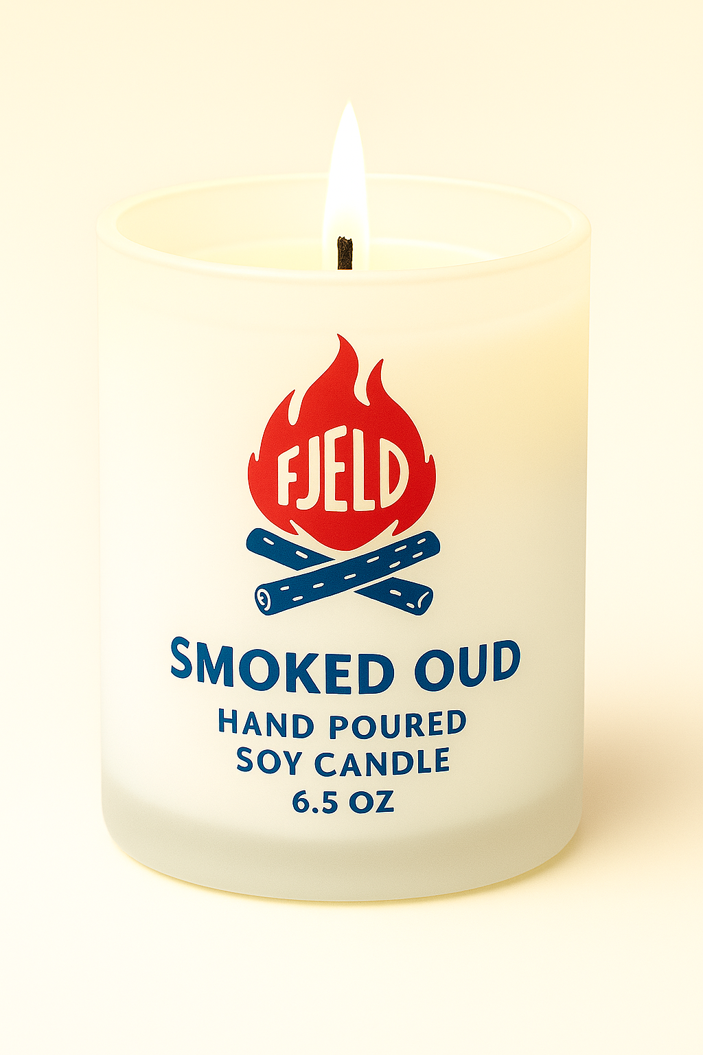 FJELD White Glass Soy Candle — 6.5 oz