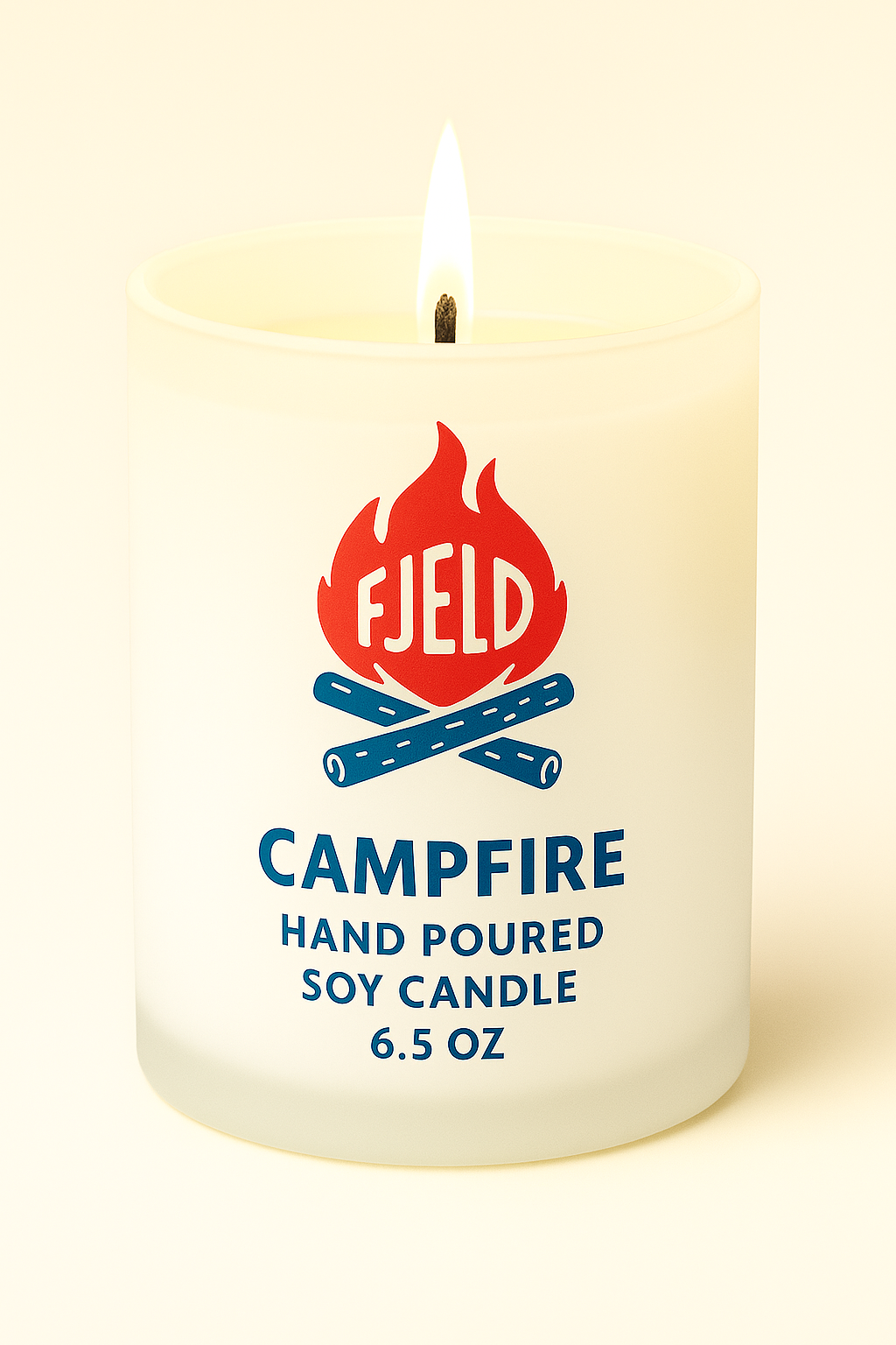FJELD White Glass Soy Candle — 6.5 oz
