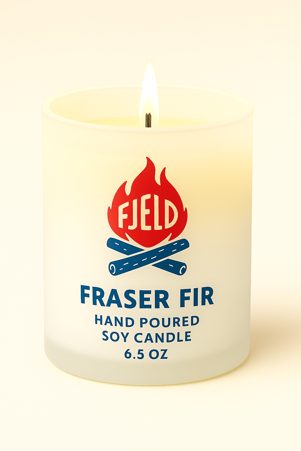 FJELD White Glass Soy Candle — 6.5 oz
