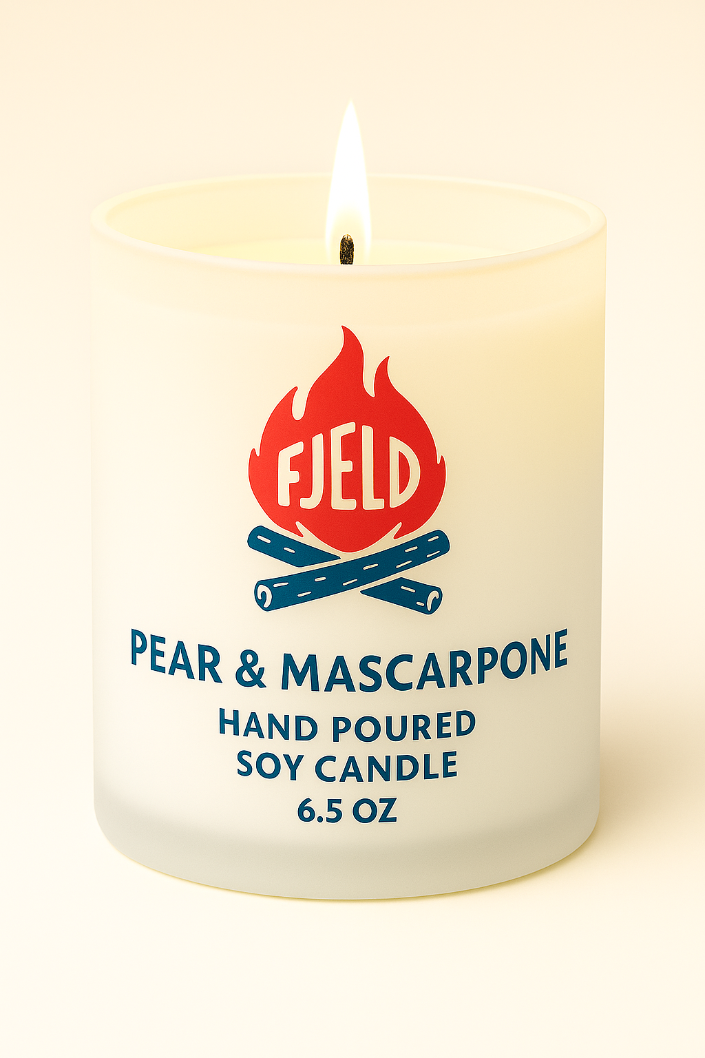 FJELD White Glass Soy Candle — 6.5 oz